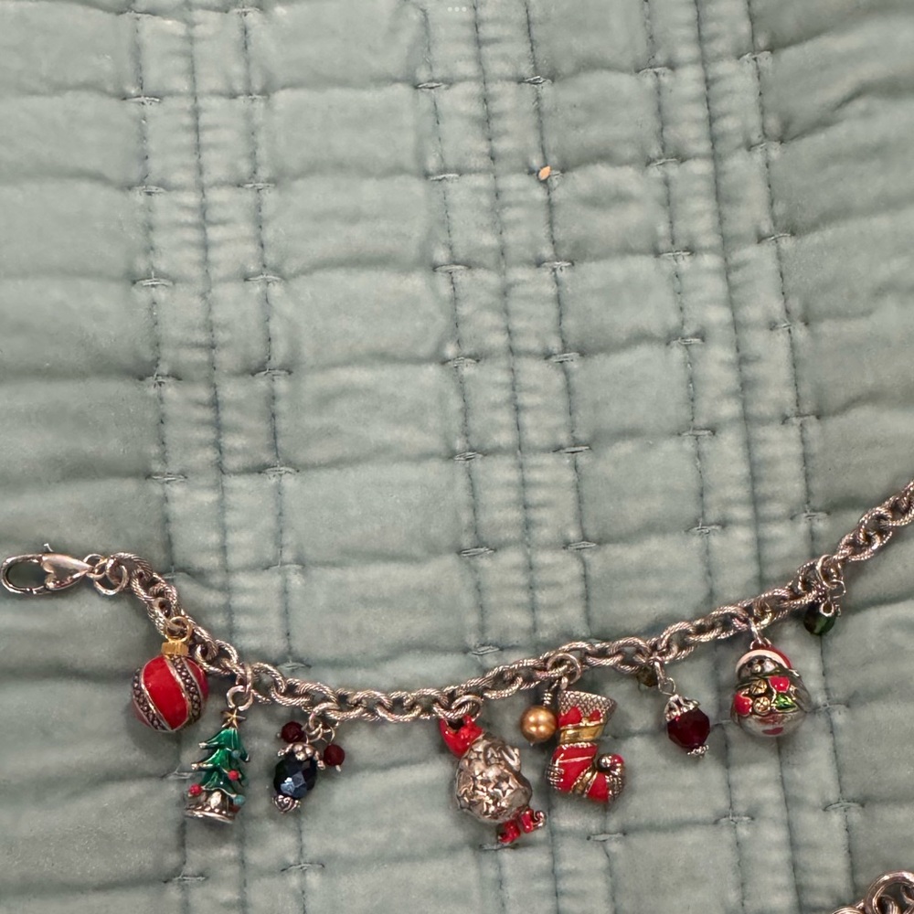 Brighton Festive Charm Bracelet - Red, Green, Silver